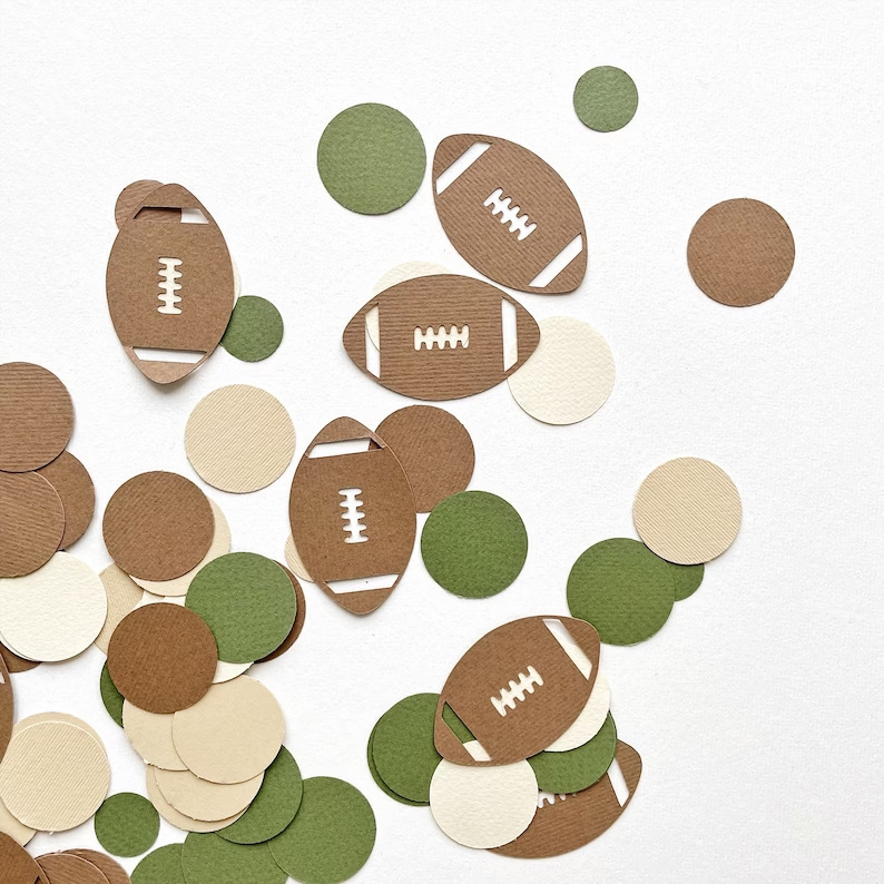 football theme party confetti